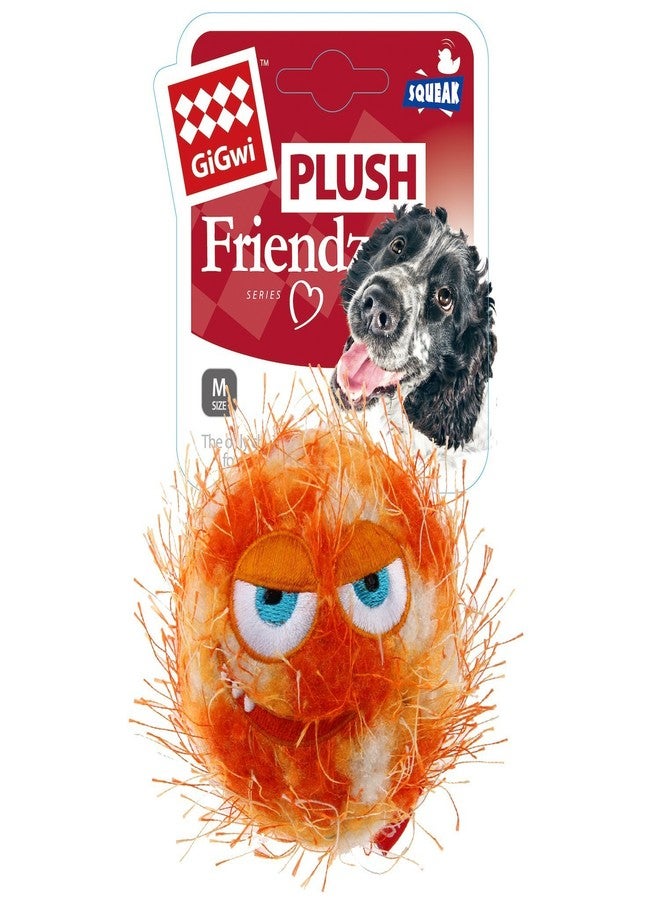 جيجوي كرة جيجوي المجنونة للكلاب، لعبة مطاطية آمنة ومتينة للكلاب مع غطاء مخملي، تصدر صوت صفير، ارتداد عالٍ، متعة عائمة للعب الجلب، للتدريب، اللعب النشط، مناسبة للسلالات المتوسطة، برتقالي - Image 5